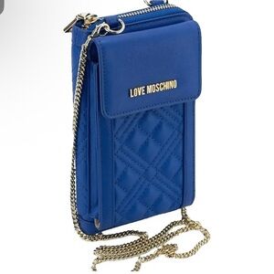 Love Moschino Royal Blue Quilted Crossbody Bag
